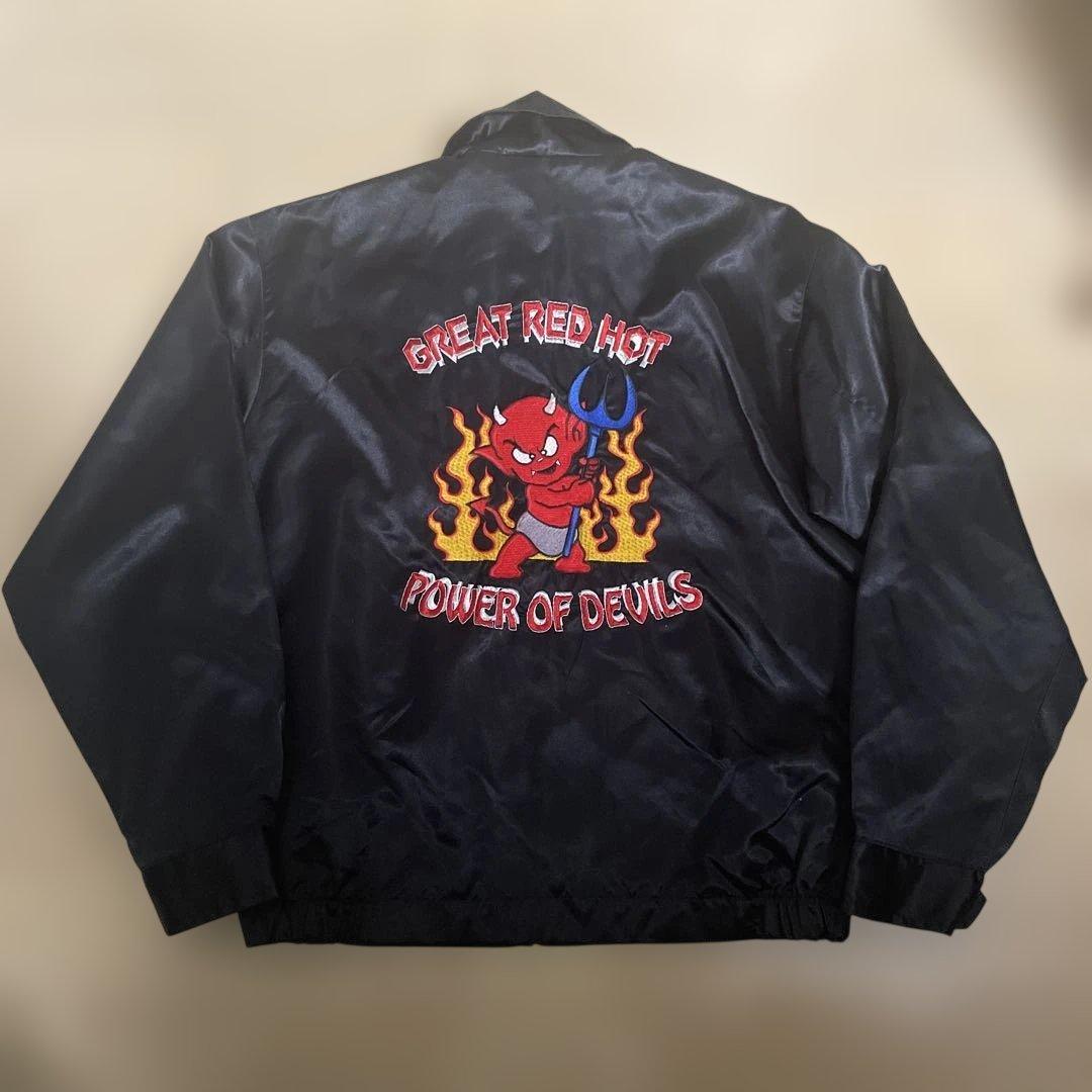 日本製 RED DEVILS サテンジャケット スカジャン ベトジャン - メルカリ