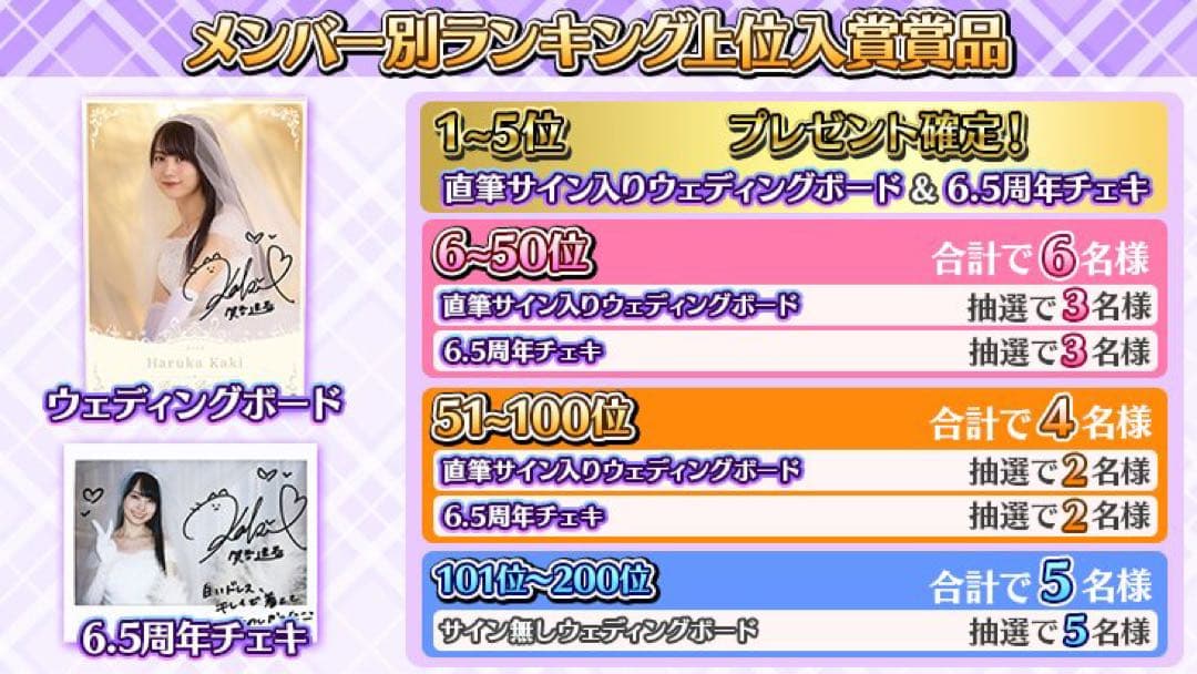 小川彩 直筆サイン入りウェディングボード　乃木坂