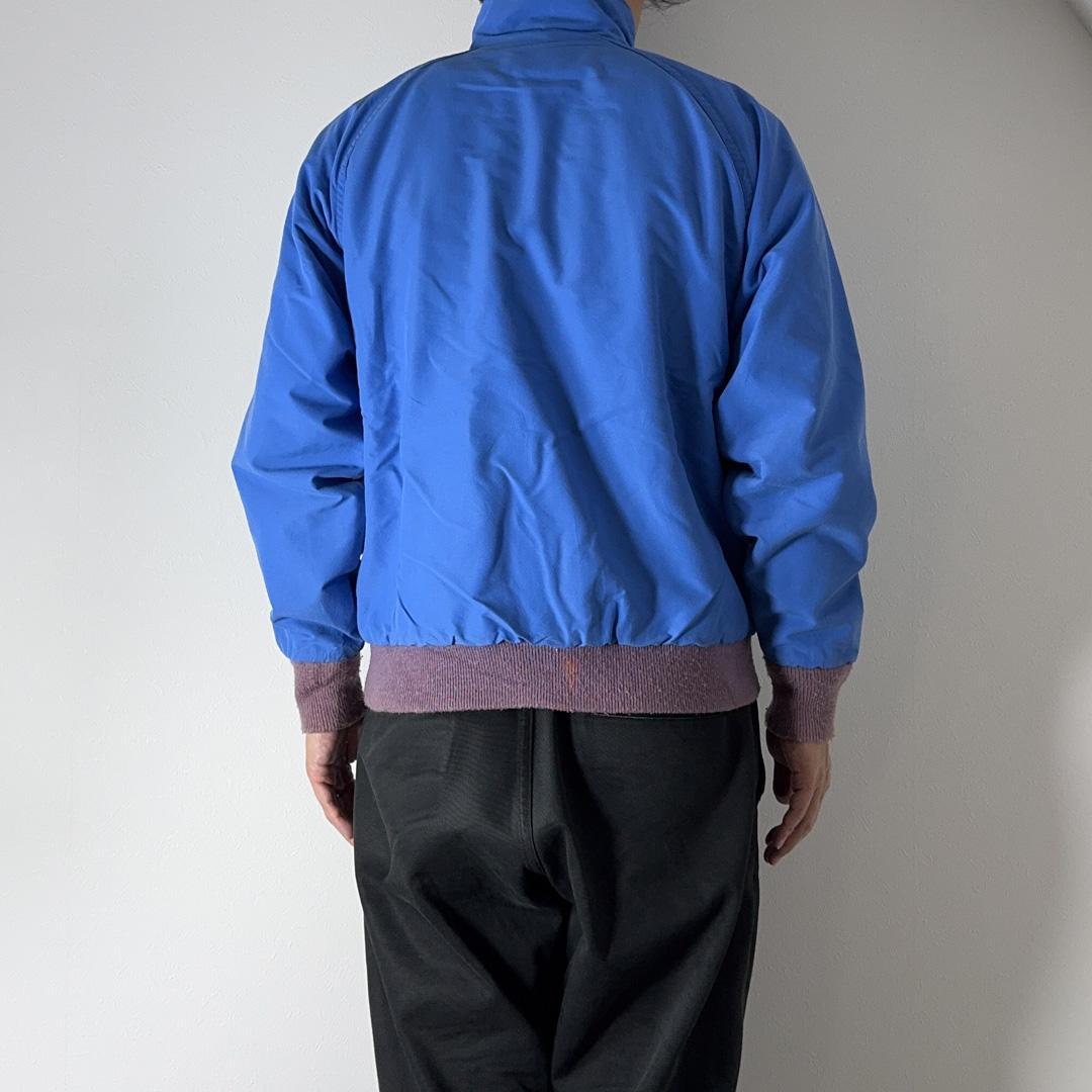 90s L.L.Bean ウォームアップジャケット 裏フリース 短丈 ブルー古着