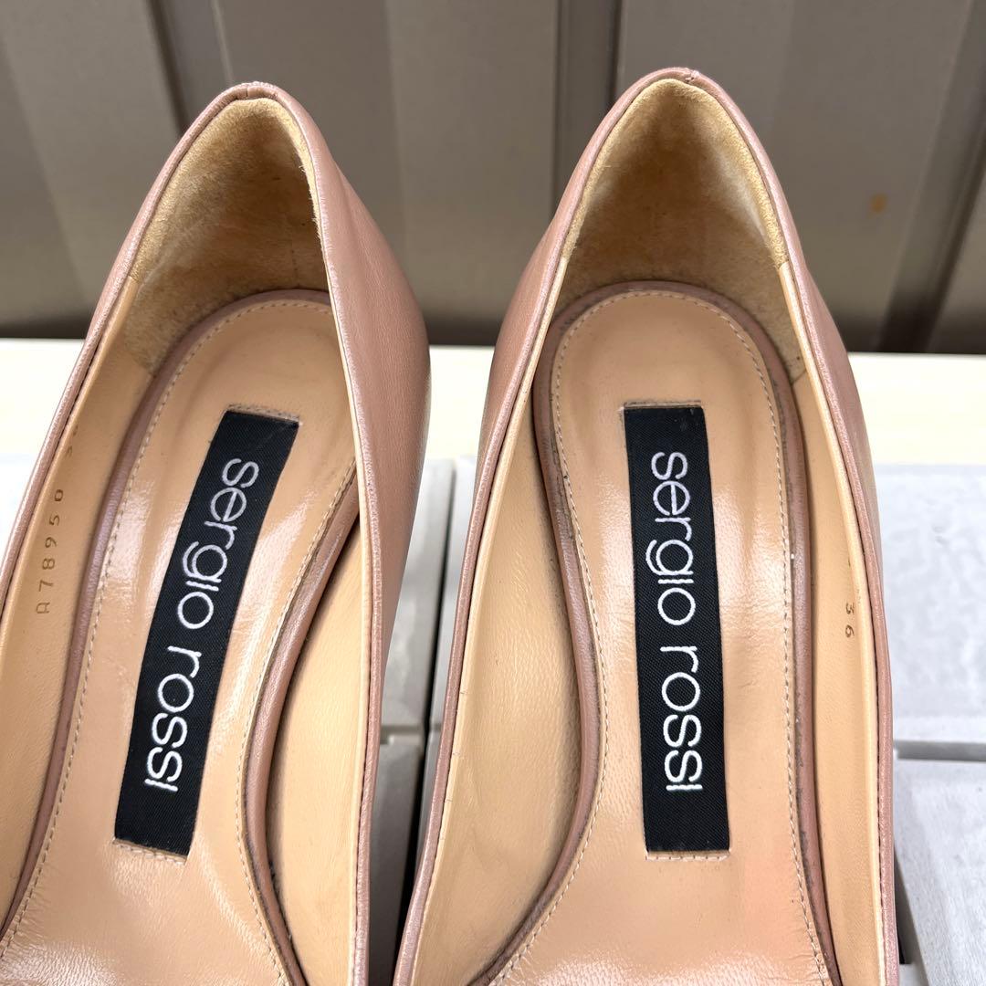 36 Sergio rossi sr1 パンプス ピンク ベージュ 23 - メルカリ