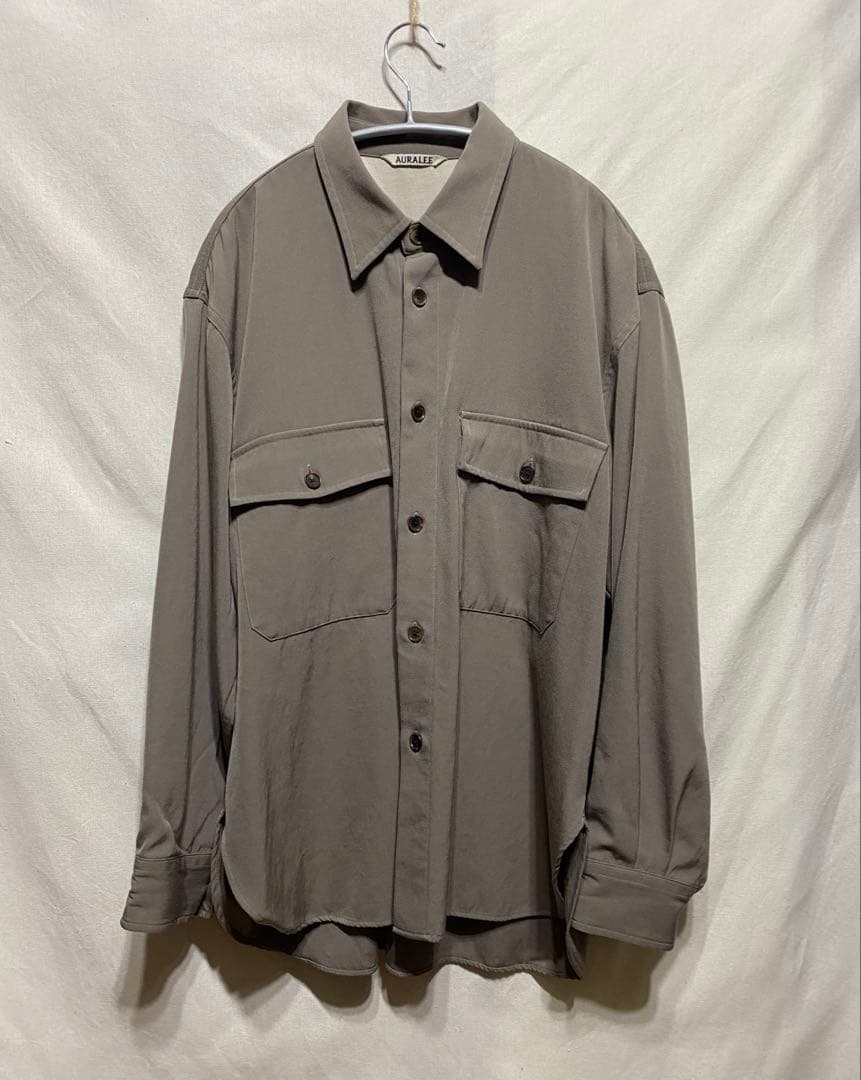 AURALEE WOOL MAX GABAGINE SHIRT サイズ3 - メルカリ