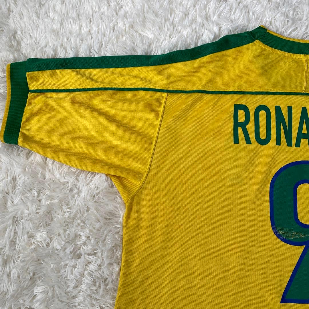 ナイキ】 ブラジル代表 ロナウド 98フランスW杯 当時物 イギリス製 XL