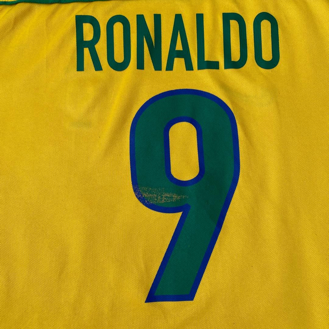 ナイキ】 ブラジル代表 ロナウド 98フランスW杯 当時物 イギリス製 XL