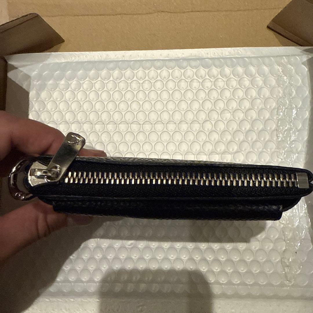 LOMEI Zipper Compact Wallet BLACK - メルカリ