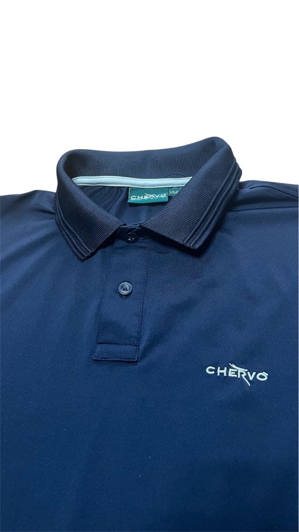 CHERVO ネイビーポロシャツ サイズ50(L) ゴルフシャツ 半袖 - メルカリ