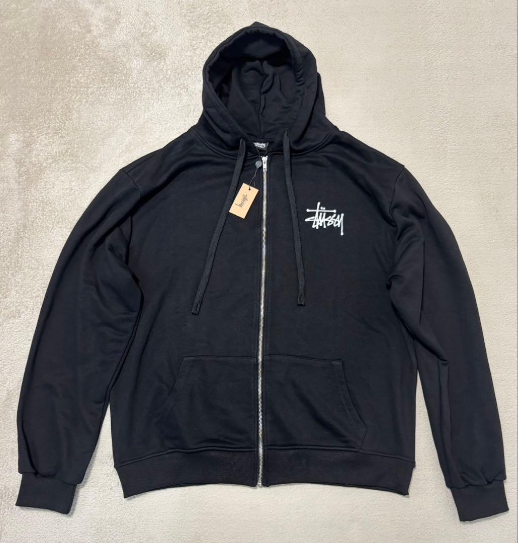 ☆新品☆ ステューシー パーカー ジップアップ STUSSY XL 黒 - メルカリ