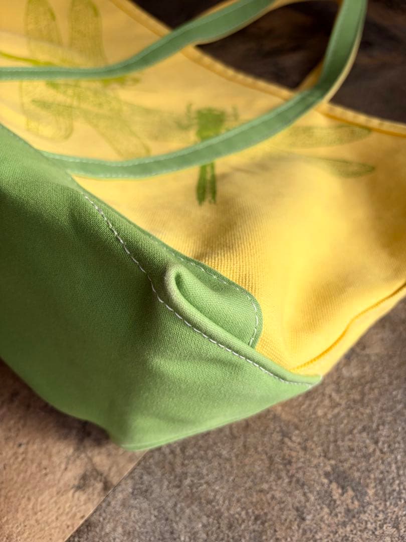 90-00s L.L.bean プリント トートバック トンボ柄 希少カラー L