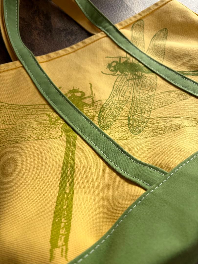 90-00s L.L.bean プリント トートバック トンボ柄 希少カラー L