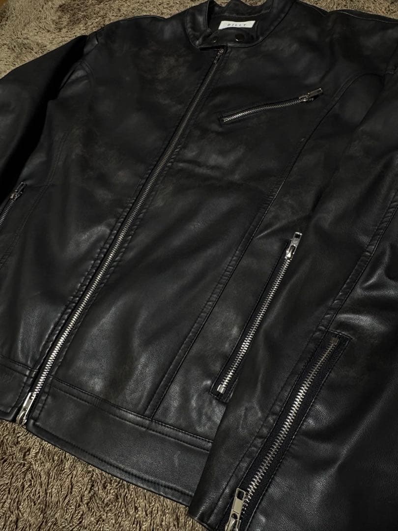 00s archive y2k ギミック レザージャケット グランジ お兄系 黒