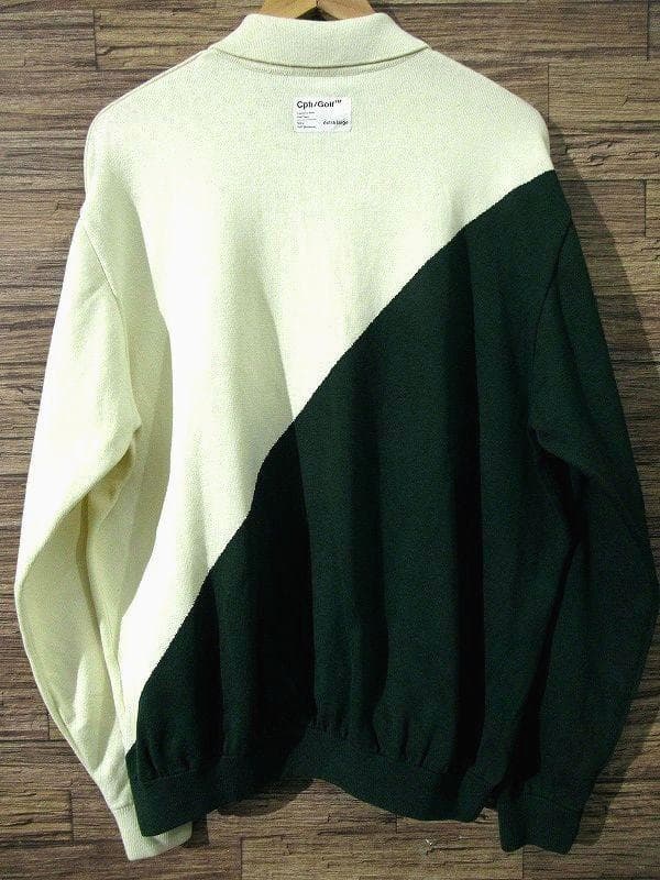 XL 極美 22SS キャプテンズヘルム ゴルフ バイカラー ニット ポロシャツ