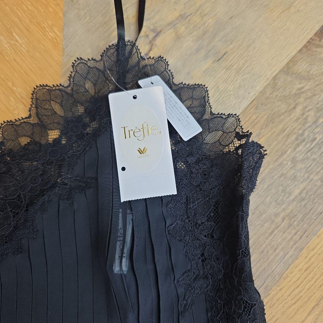 ワコール トレフル キャミ ペチコート 新品 黒レース - メルカリ