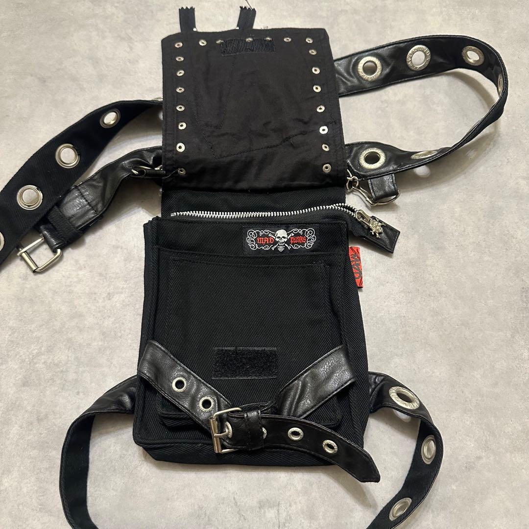 Y2K 平成ギャル ウエストポーチ ミニバッグ ドクロ ゴシック グランジ