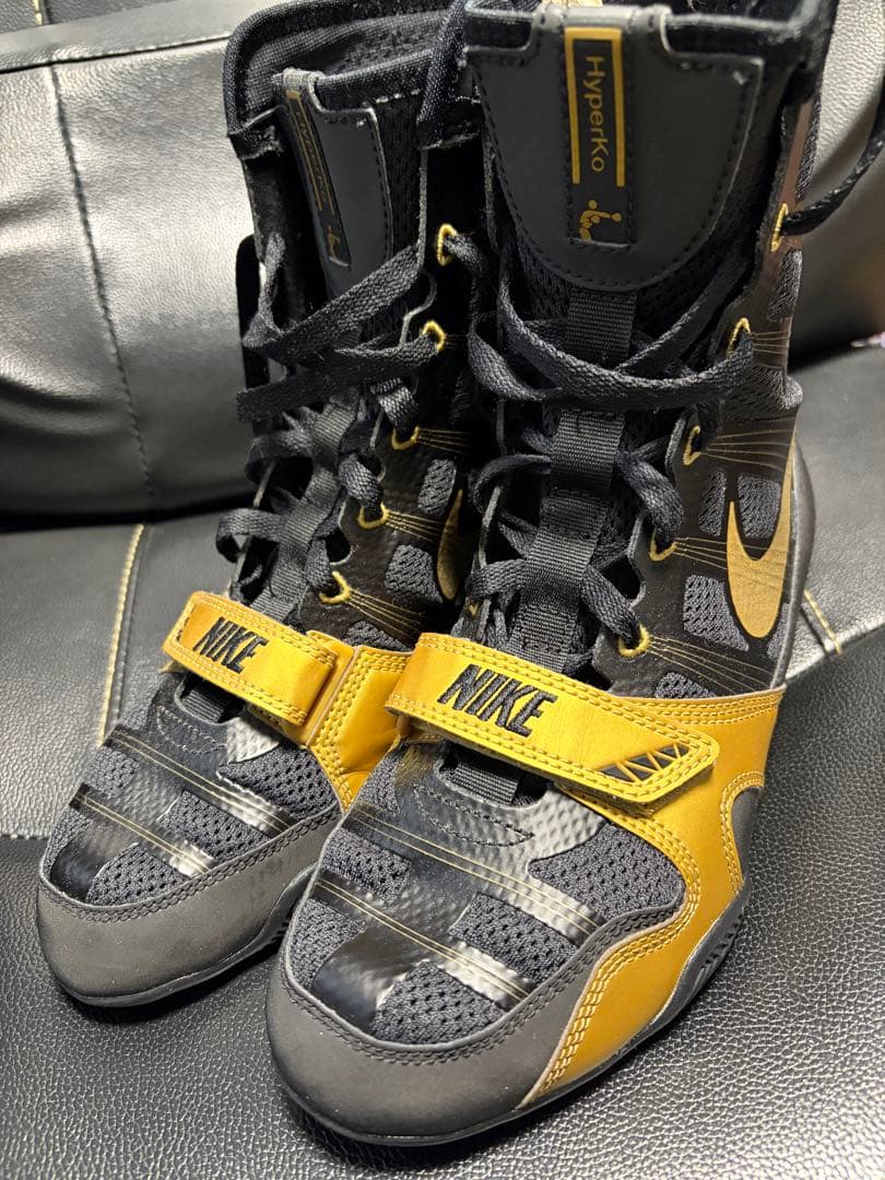 NIKE Hyperko ボクシングシューズ 25.5 黒/金 NIKE(ナイキ) ボクシングシューズ ハイパーKO・リミテッドエディション