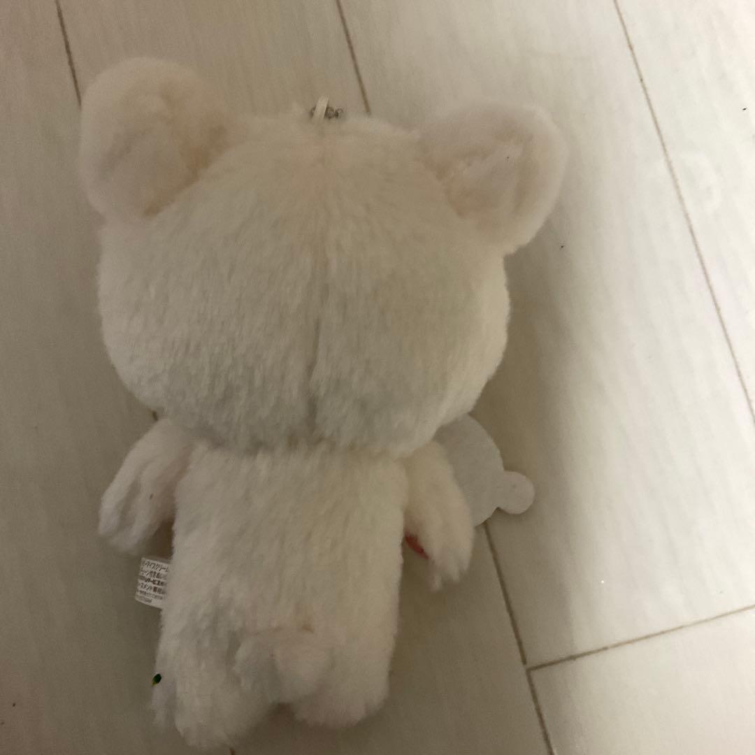 コリラックマSan-X白いふわふわ素材白いクマの子肉球刺繍コリゴグふんわり天使