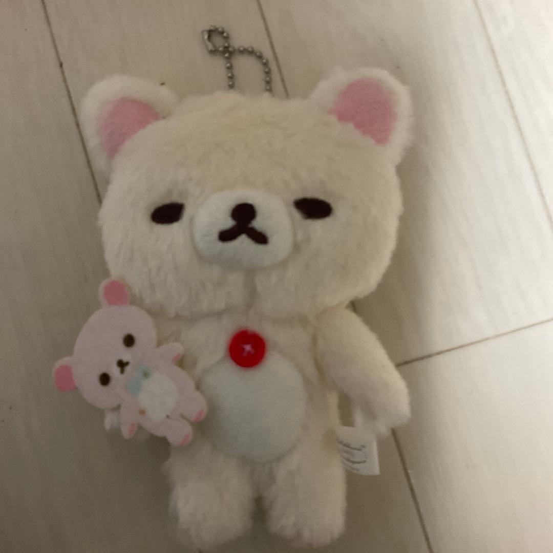 コリラックマSan-X白いふわふわ素材白いクマの子肉球刺繍コリゴグ