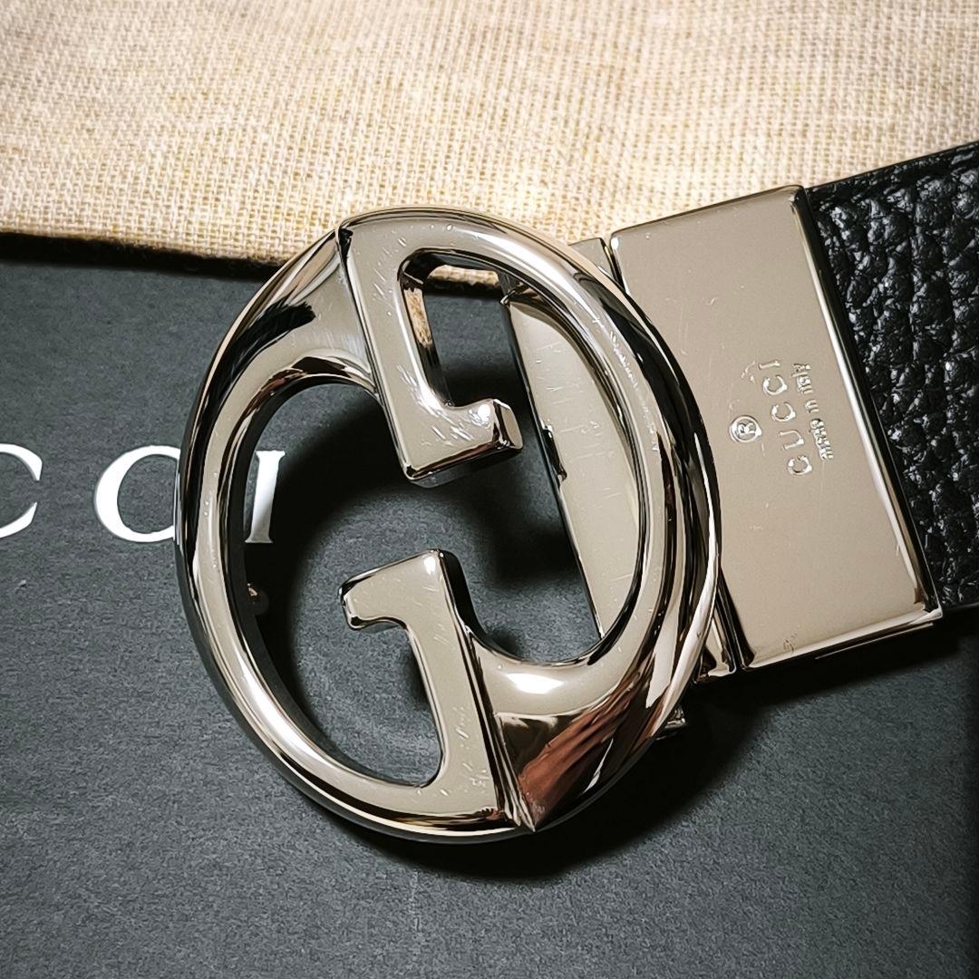 名無し様専用 GUCCI インターロッキングG シルバー レザーベルト 本革
