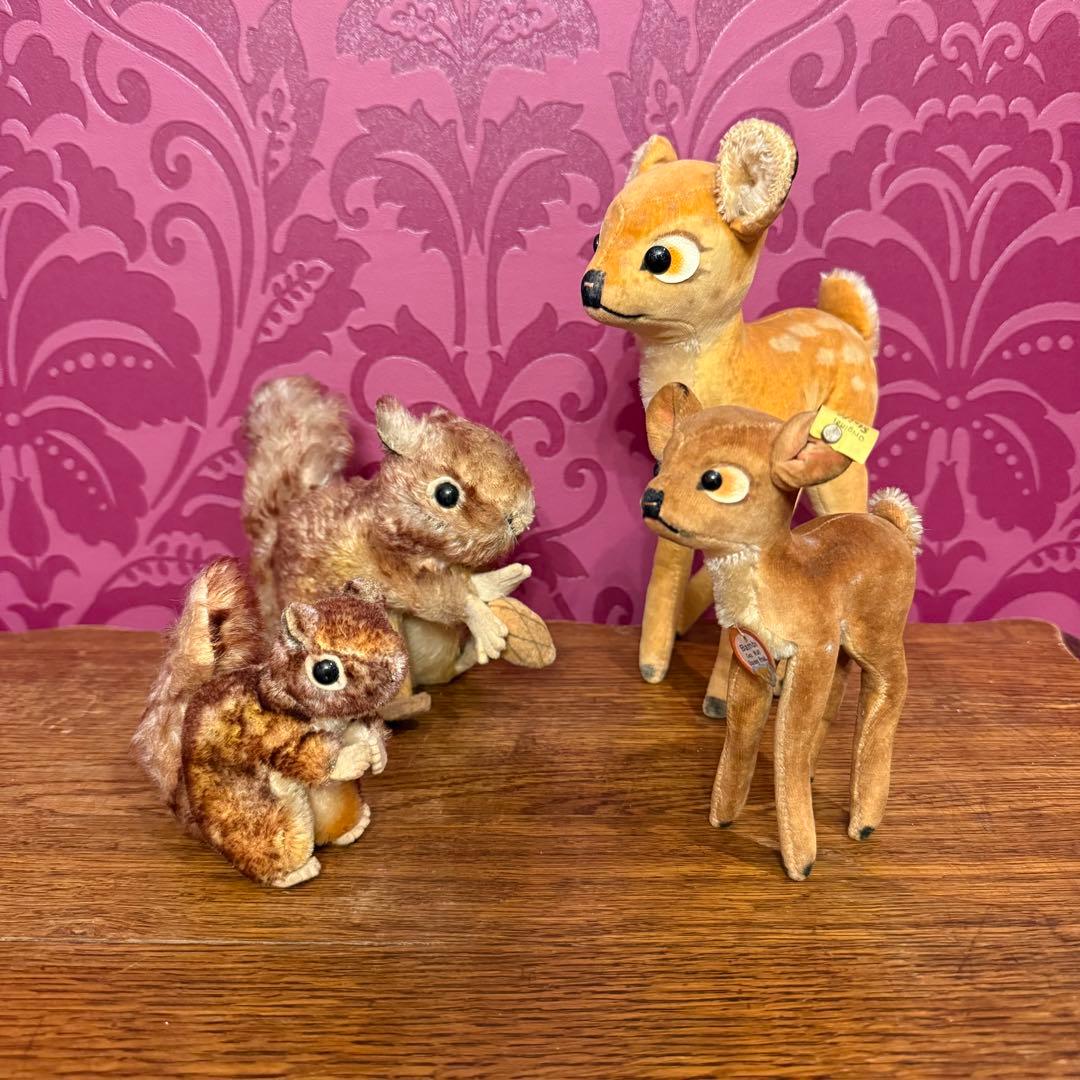 シュタイフ ヴィンテージ バンビぬいぐるみ ディズニー バンビ 2体セット