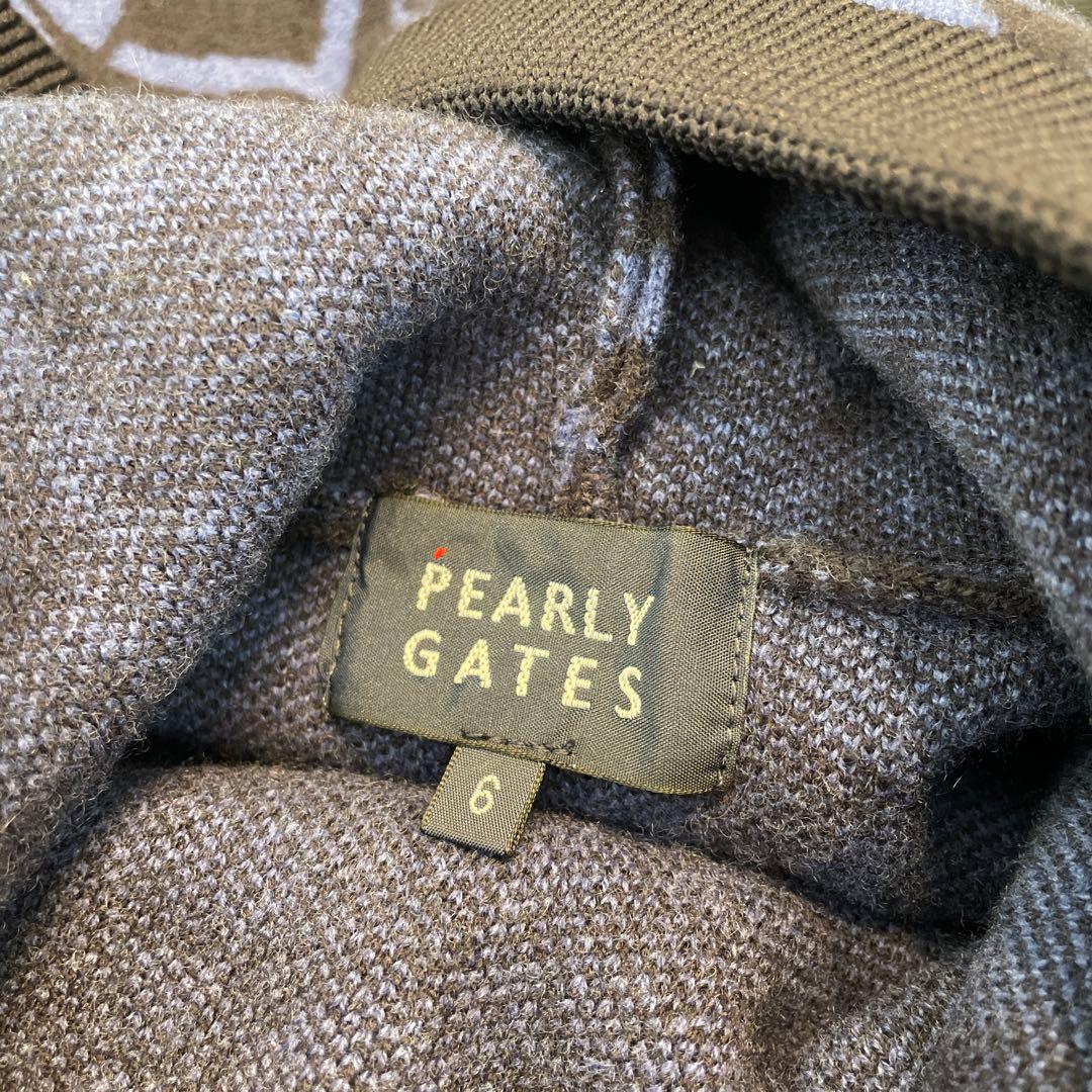 PEARLY GATES カシミヤブレンド ジャガード ニットパーカー サイズ6