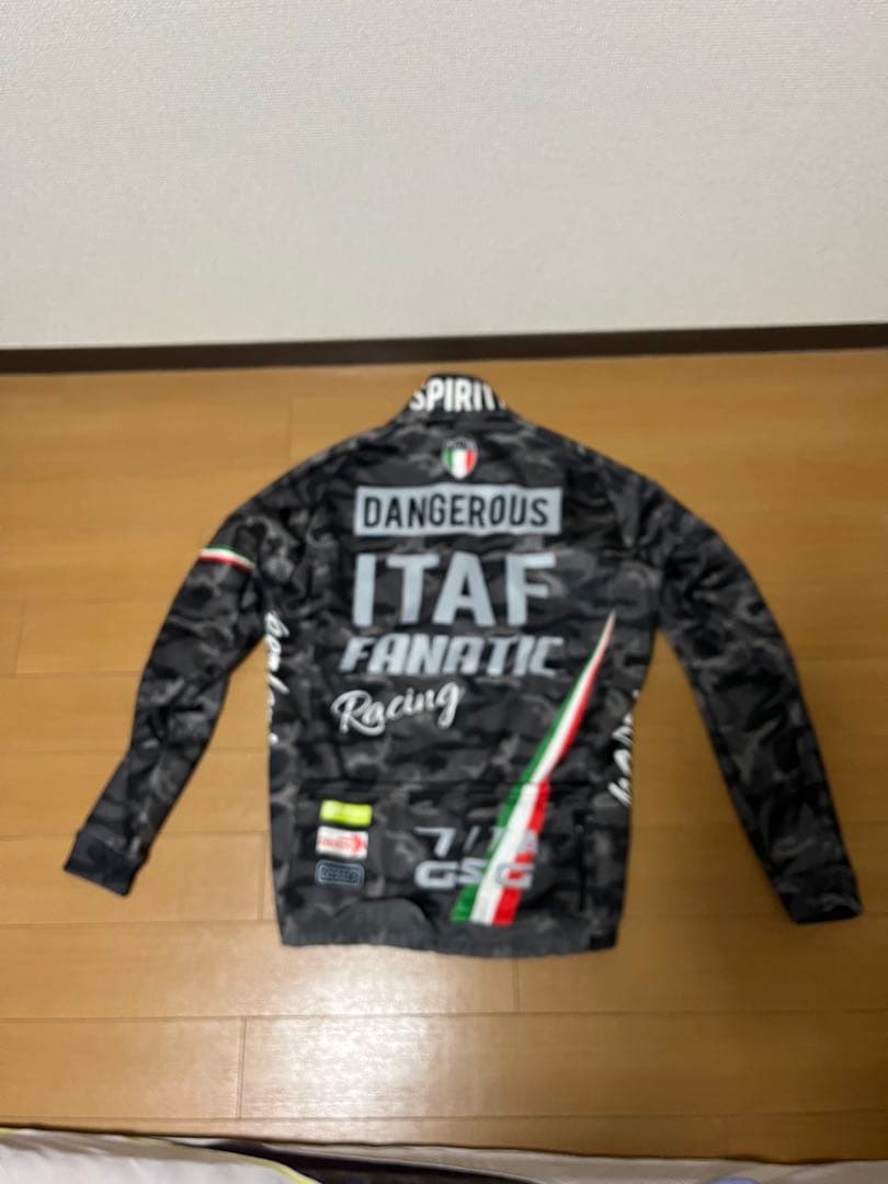 冬用裏起毛 上下セット 7-ITAサイクルジャージ XLカモフラ