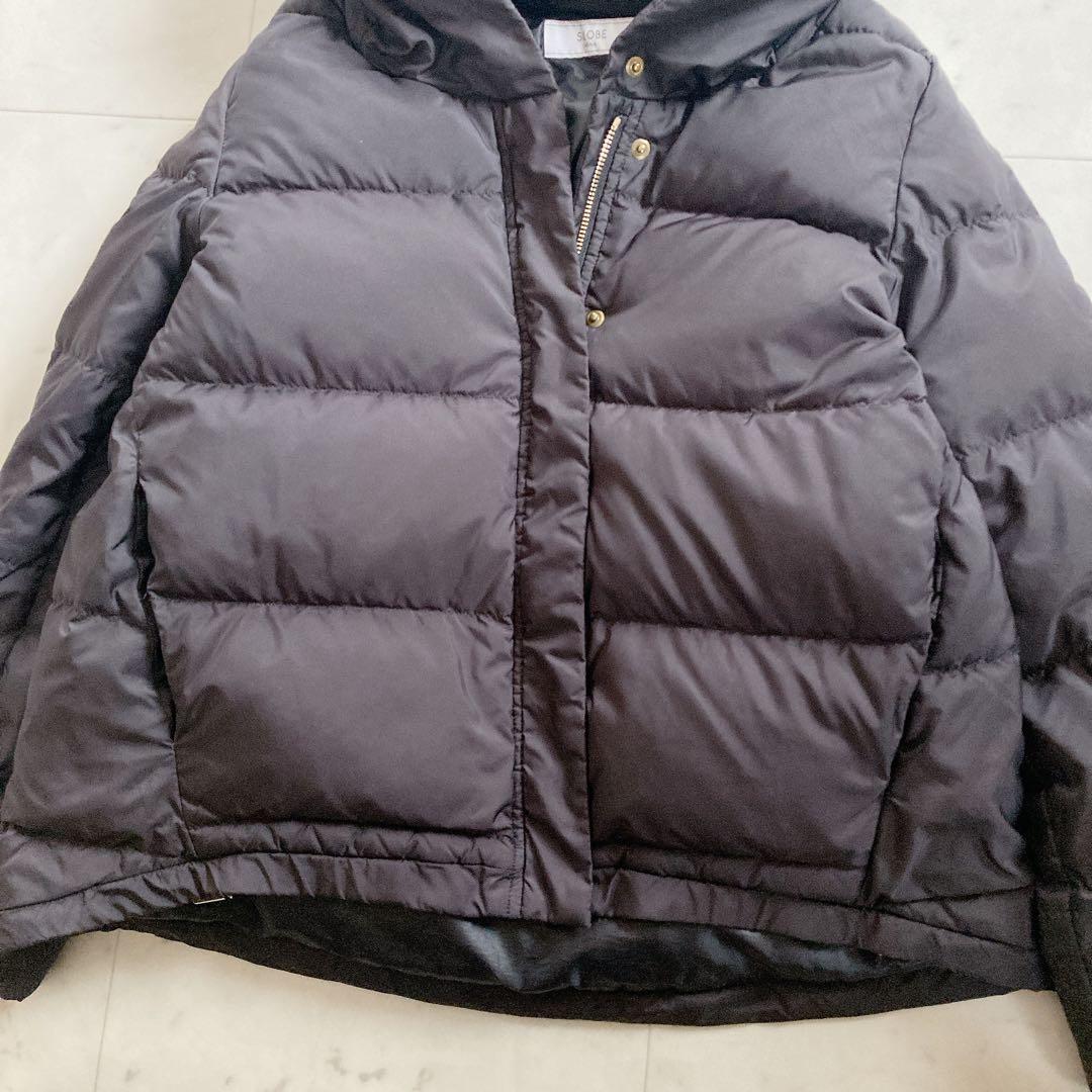 美品 スローブイエナ ショールフードショートダウンコート ブラック 38