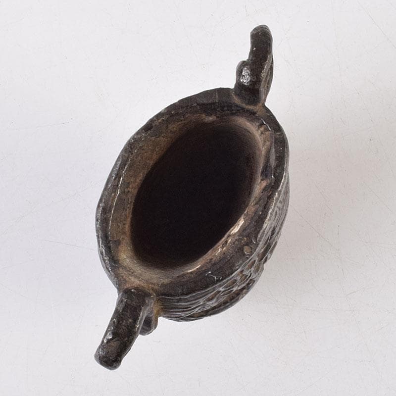 中国 古銅宣徳銅 山水文刻 三足香炉 V R9217 - メルカリ