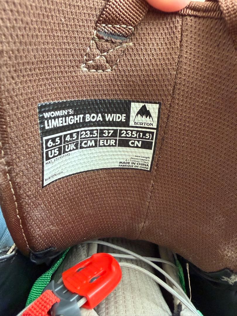 BOA搭載 バートン　ライムライト　ワイド　スノーボードブーツ　23.5cm
