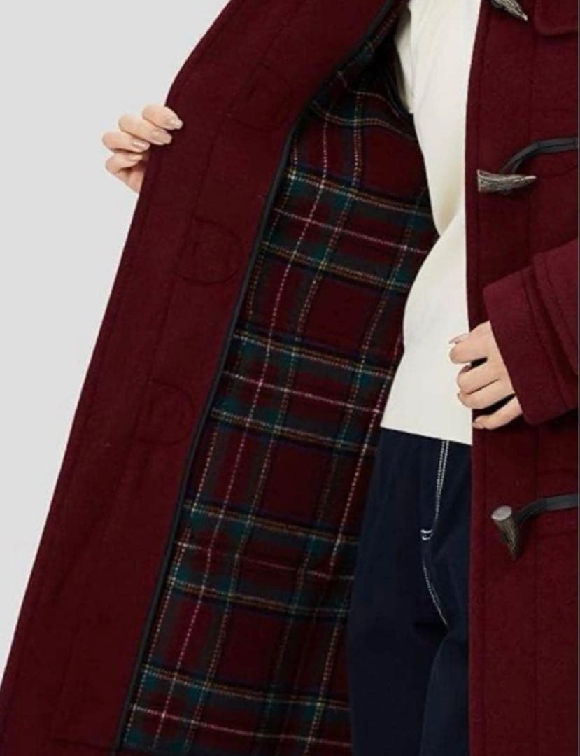 ロンドントラディション ダッフルコート 赤 チェック サイズ 34 - メルカリ