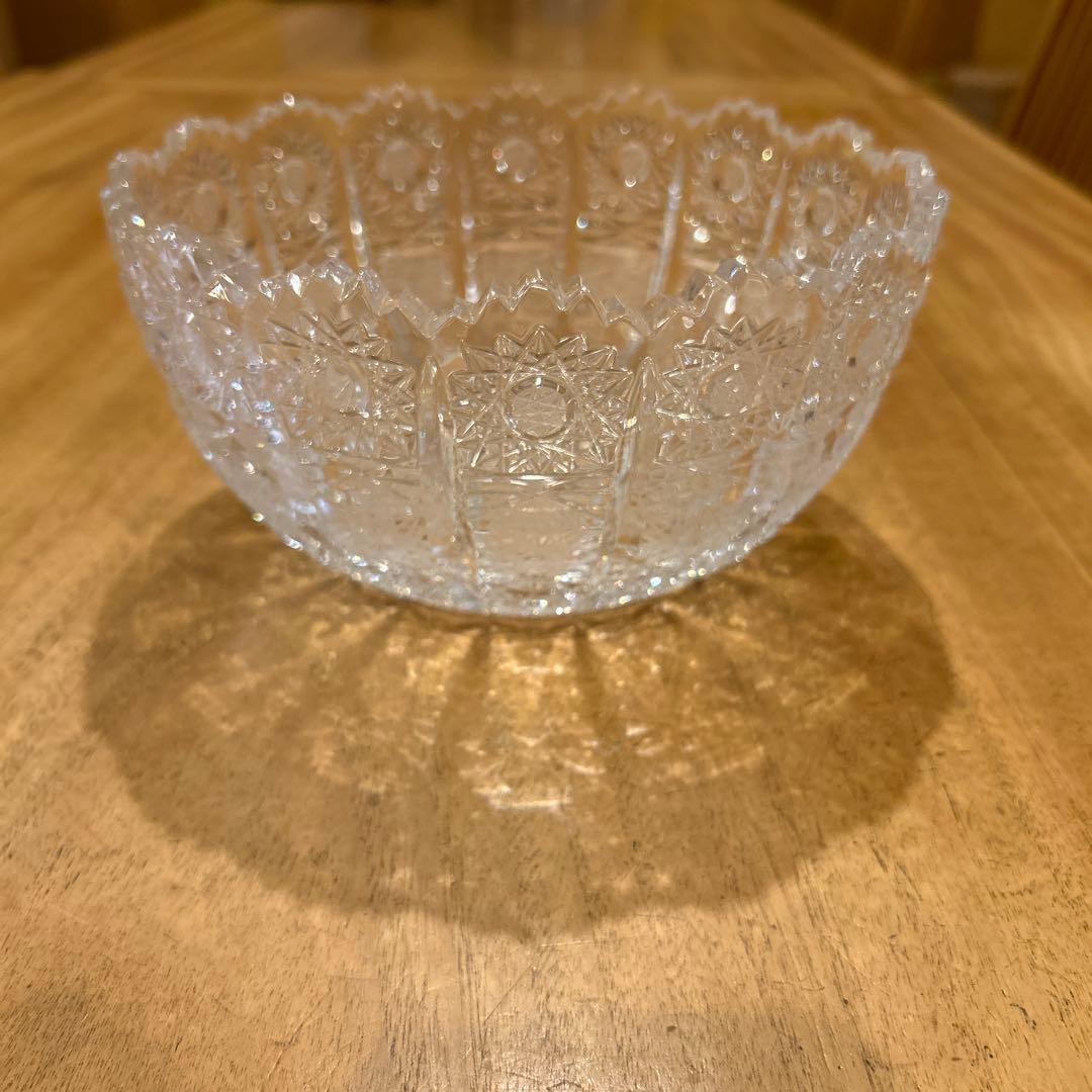 ボヘミアクリスタル 1980年代 24％クリスタル ハンドカット ラージ