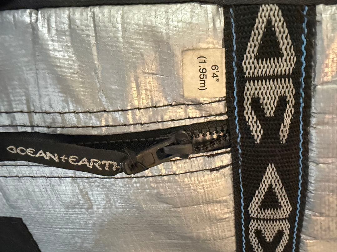 OCEAN EARTH サーフボードケース 飛行機用FRAGILE 1.95m