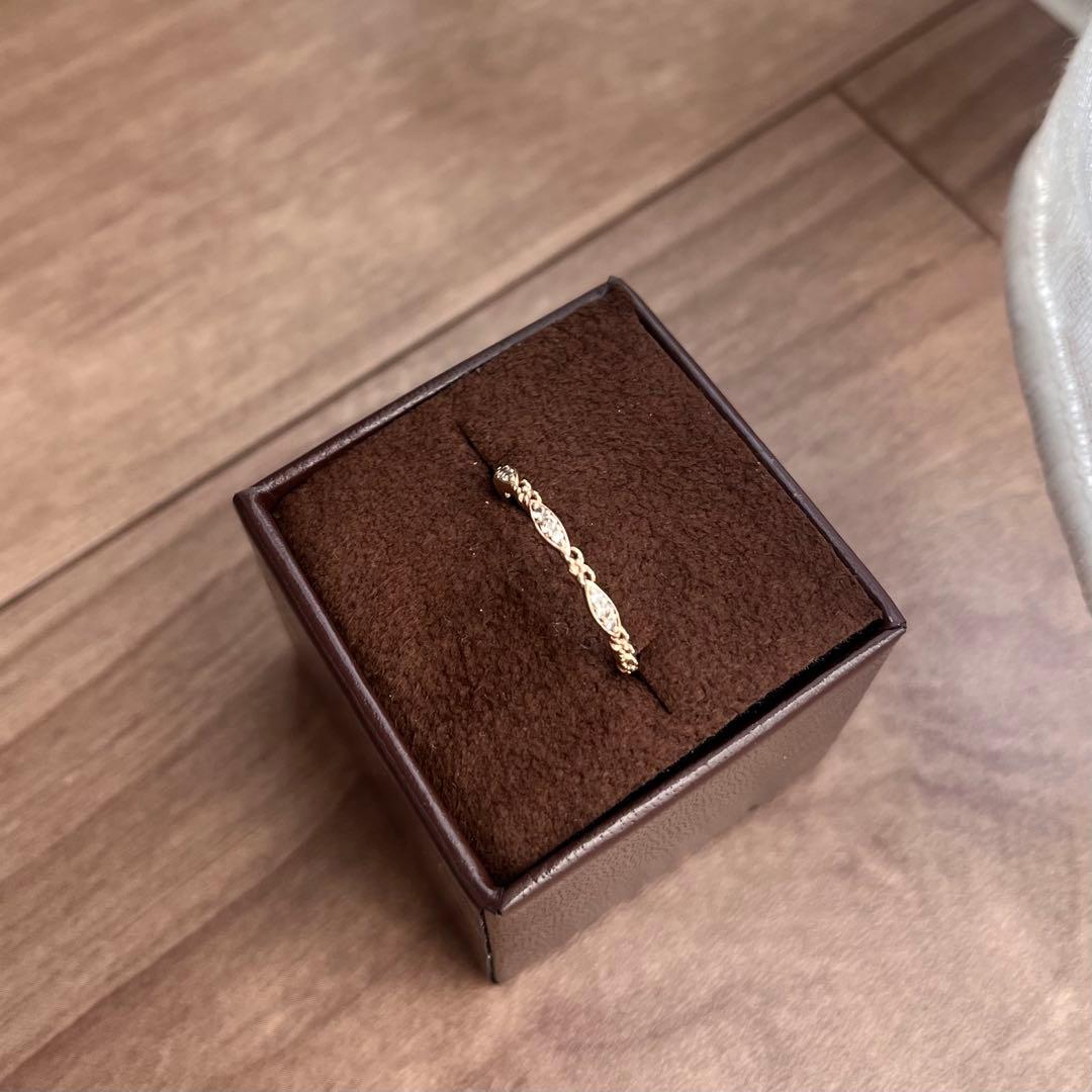 本日発送可能＊agete k10 カルムリング 0.06ct 13号