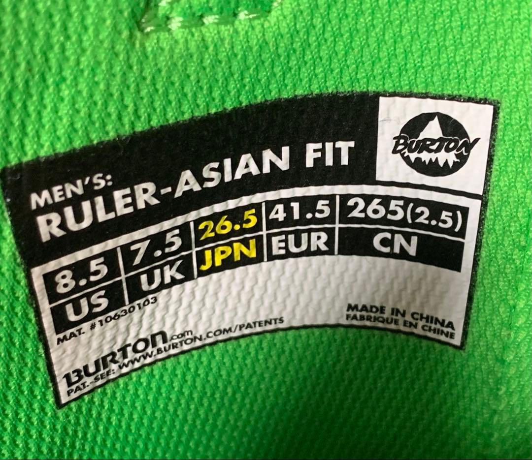 バートン ルーラー BURTON RULER ASIAN FIT 26.5cm