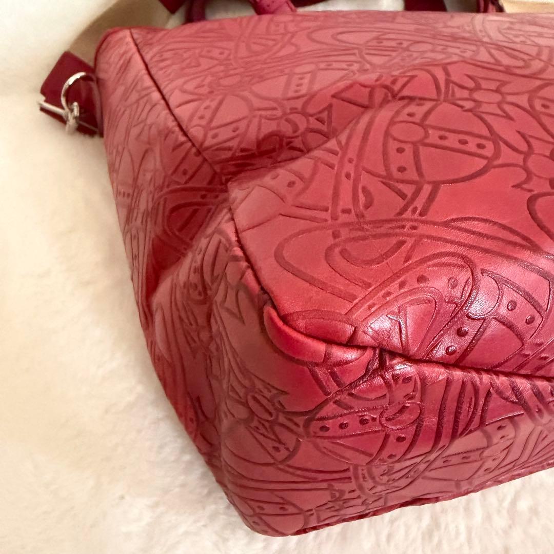 ヴィヴィアンウエストウッド アーサー 2wayトートバッグ ORB オーブ 赤