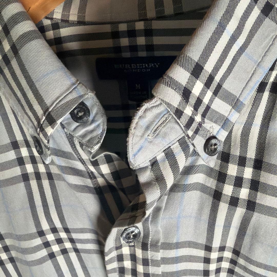 BURBERRY チェック柄 長袖シャツ Mサイズ - メルカリ