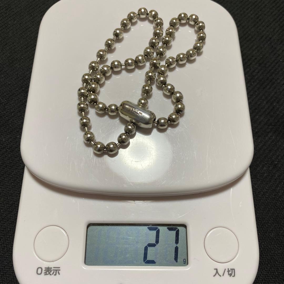 美品！　ビルウォールレザー　5.5mm ラージボールチェーン　ネックレス