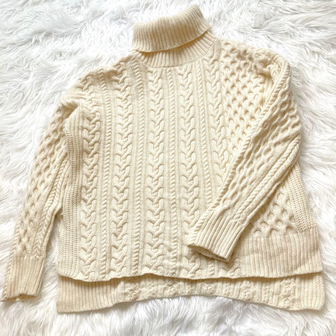 マカフィー トゥモローランド ハイネック ニット ケーブル ウール