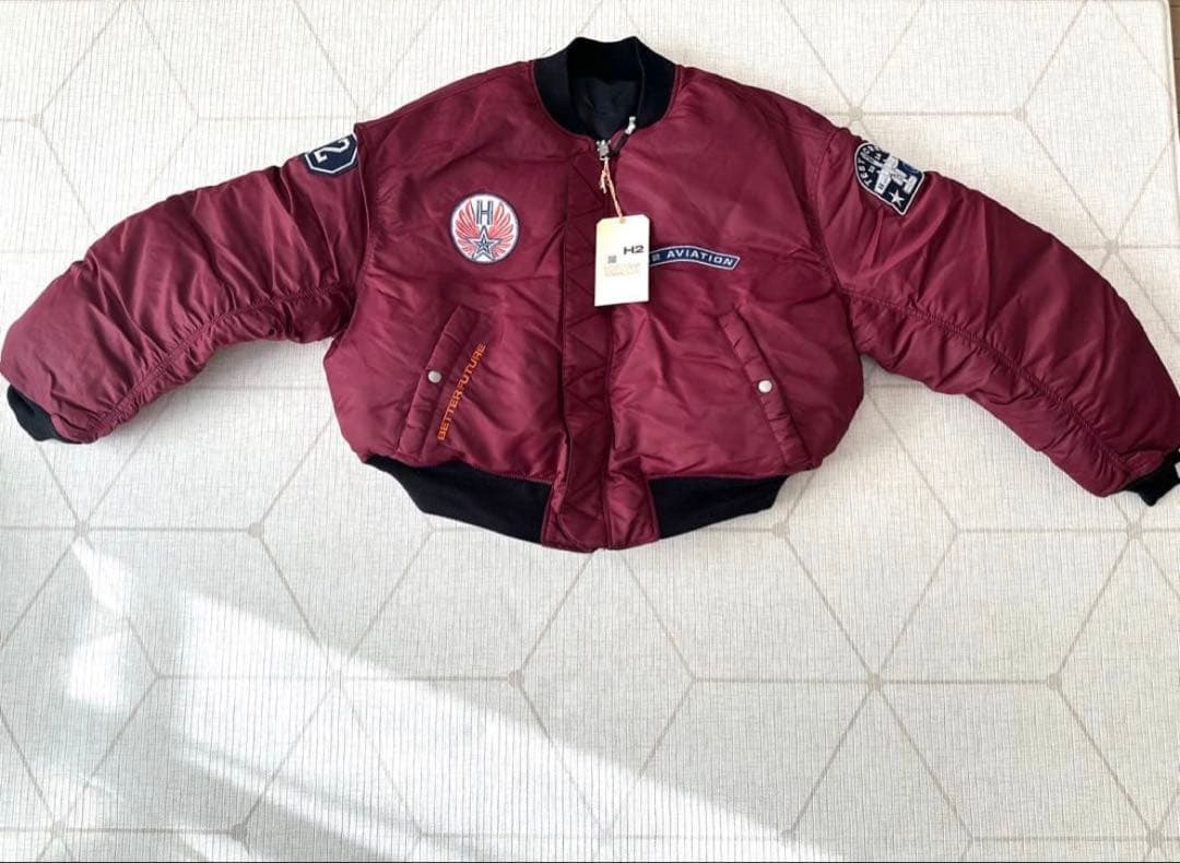 H&M ヘロンプレストン H2 フライトジャケット 新品 ブラック M - メルカリ