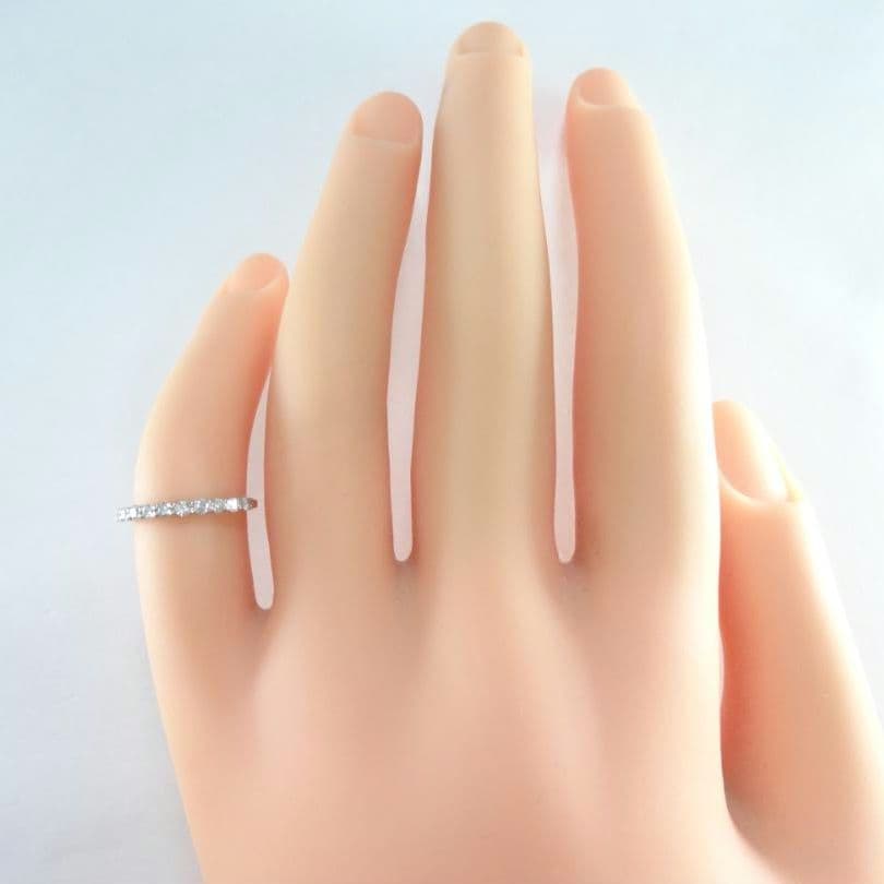 0.20ct　ダイヤモンド　ハーフエタニティ　リング　プラチナ