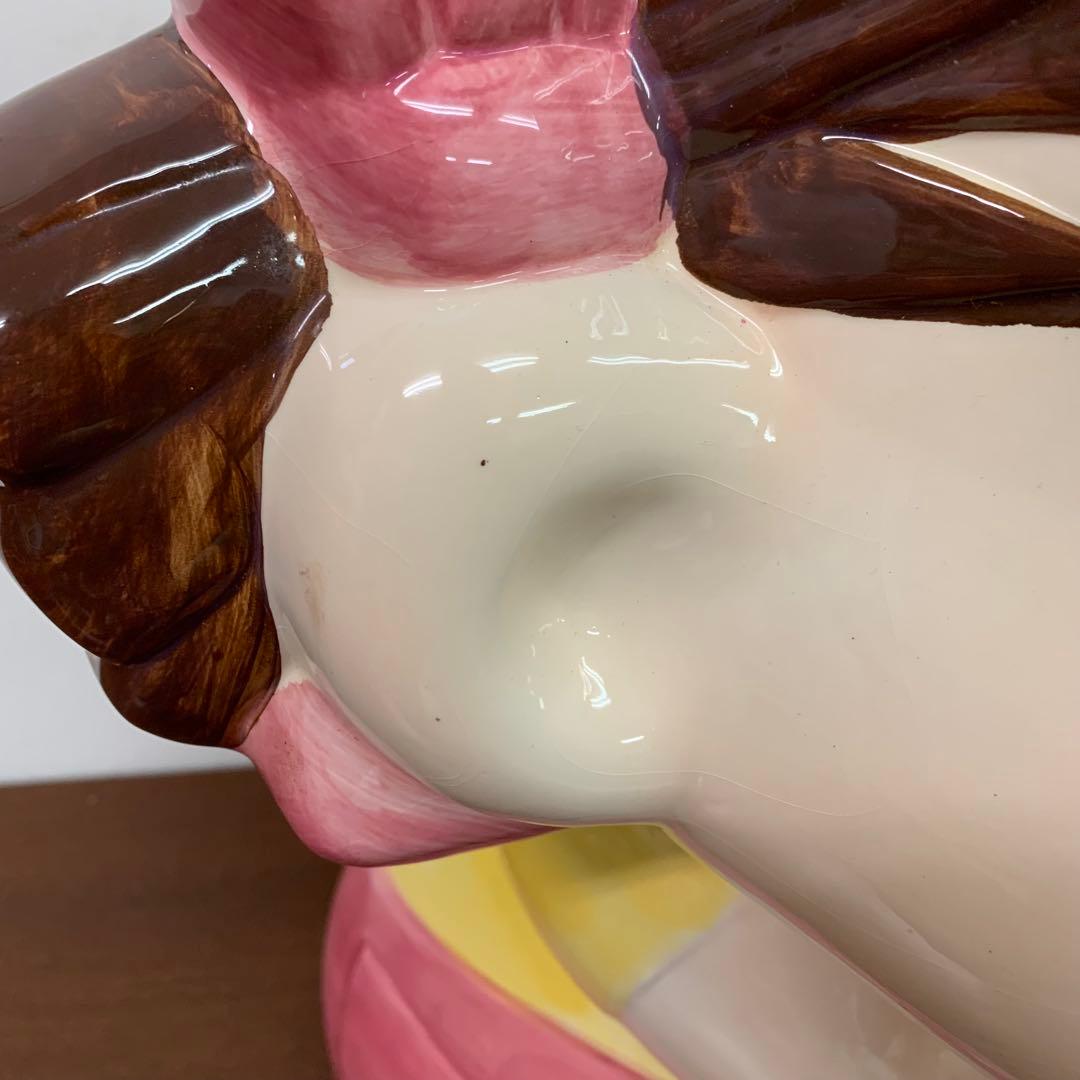 ❶希少 不二家 ペコちゃん ジャンボ 特大 陶器製置物 お座り 限定品 非売品