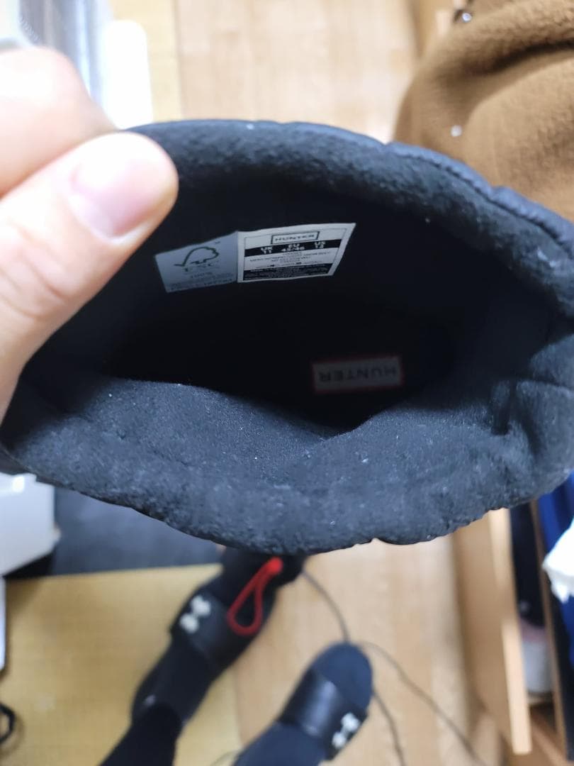 HUNTER ブラック 防水ブーツ UK11 us12 ハンター（Hunter）（レディース）レインブーツ 防水 黒 レディース