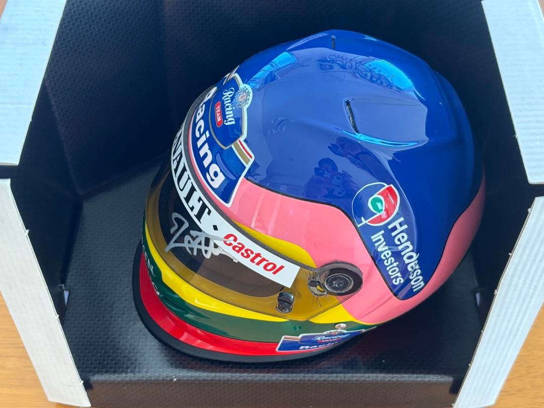 直筆サイン入り J.ヴィルヌーヴ 1/2 ウィリアムズ ヘルメット - メルカリ