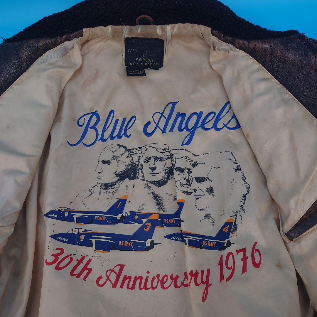 AVIREX□G1 レザー フライトジャケット ブルーエンジェルス - メルカリ