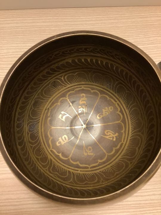 《 チベット密教　新品 》 シンギングボウル　梵字　六字真言　3点セット　u17