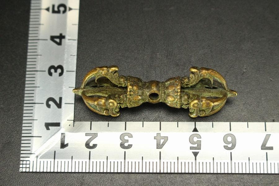 仏教美術 古銅 豆 博山炉 五鈷杵 二件 古美術(LC994) - メルカリ