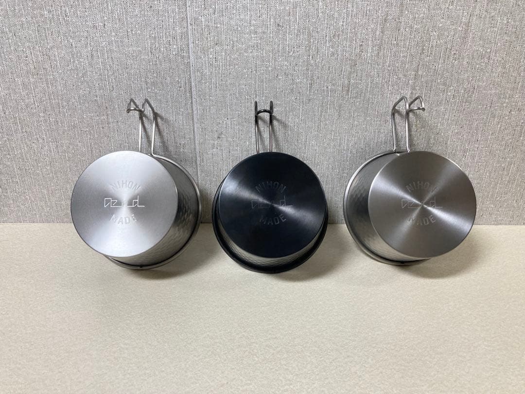 AEND 350 エンドシェラカップ 3個セット チタンシェラカップ 黒酸化