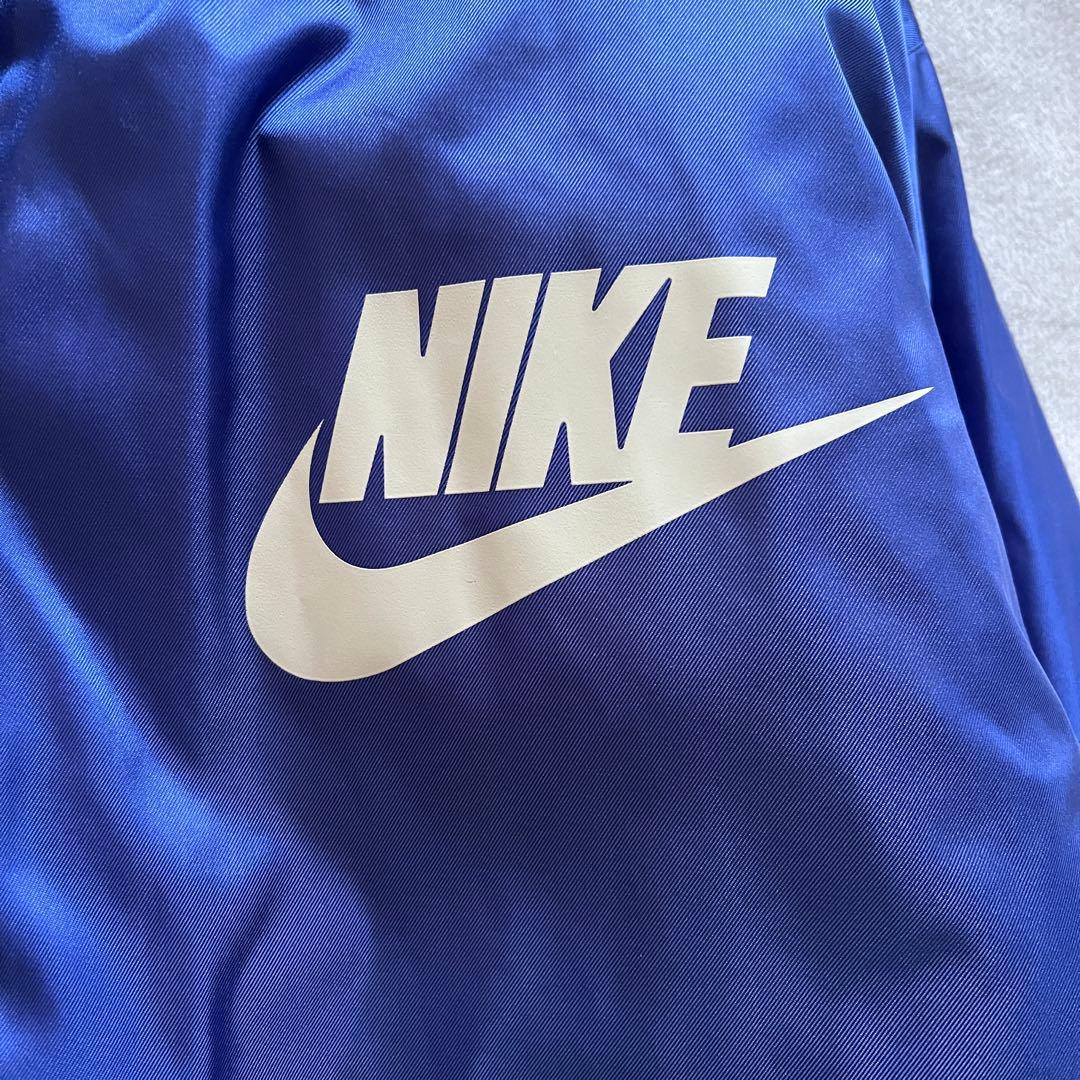 NIKE ナイキ L ベンチコート 青ブルー 裏ボア y2k old 90s - ウェア