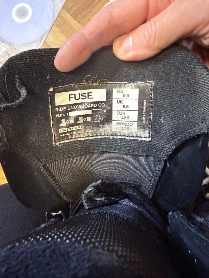 RIDE FUSE 27.5cm 9.5 美品