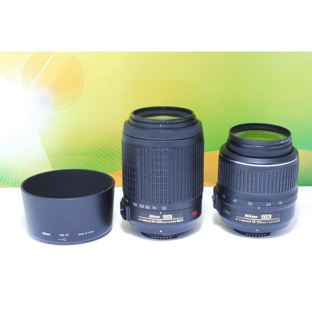 初心者おすすめ✨Nikon D3200 ダブルズーム スマホ転送OK 元箱付き