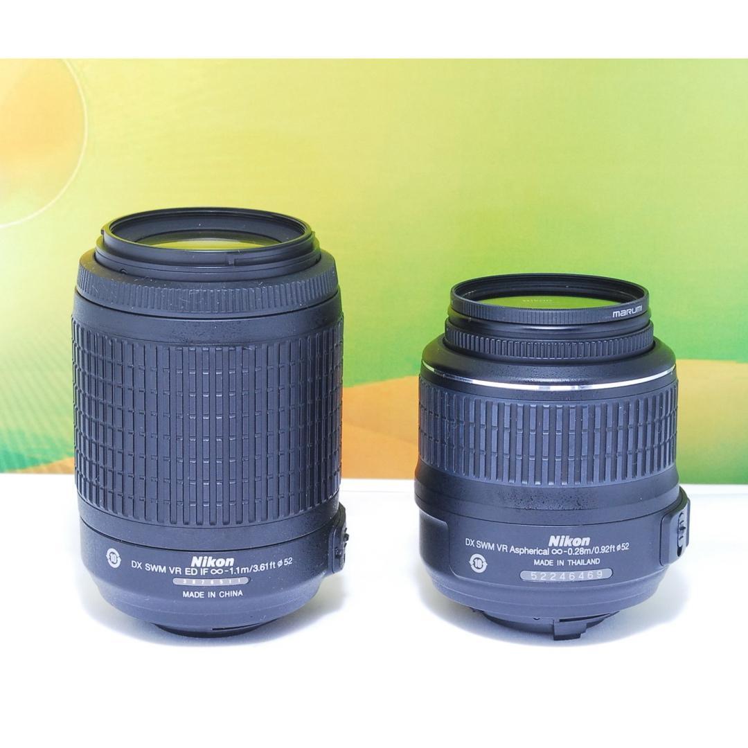 初心者おすすめ✨Nikon D3200 ダブルズーム スマホ転送OK 元箱付き