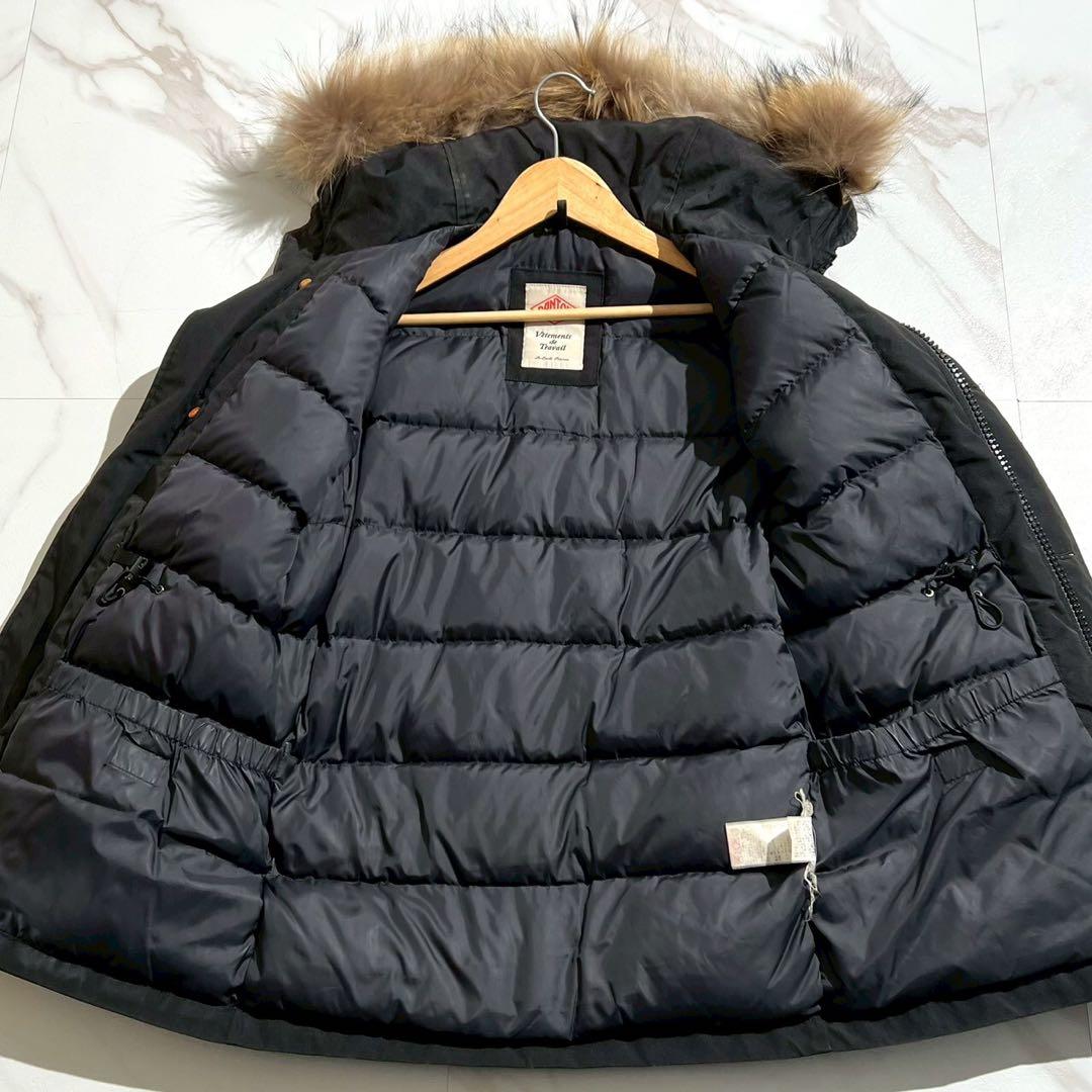 良品✨】DANTON 2way ダウンジャケット ラクーンファー 黒 36 - メルカリ