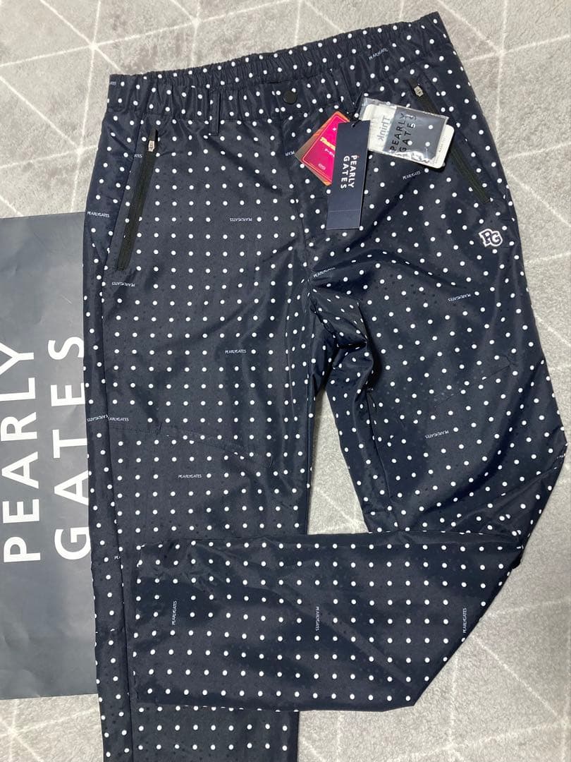 新品 パーリーゲイツ タフレックス×サーモトロンパンツ ミニドット柄(6